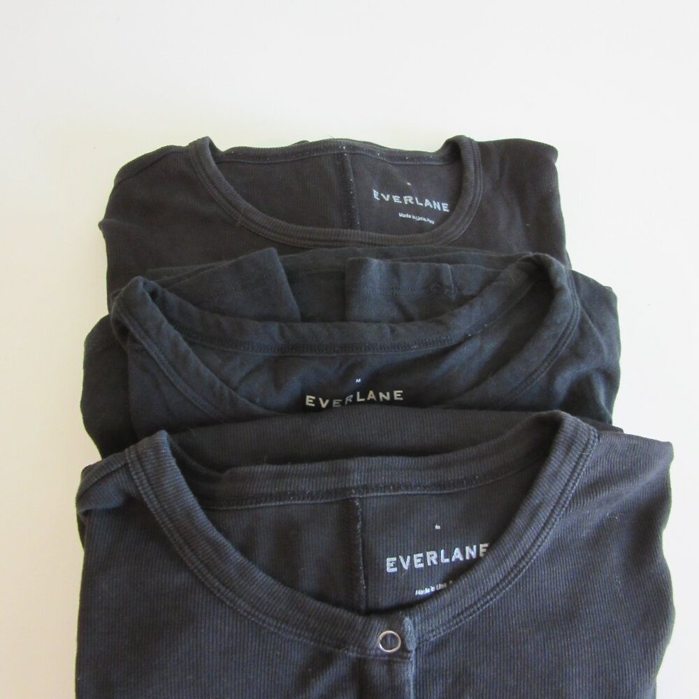 Lot of 3 Everlane Black Pullover Tops Size M